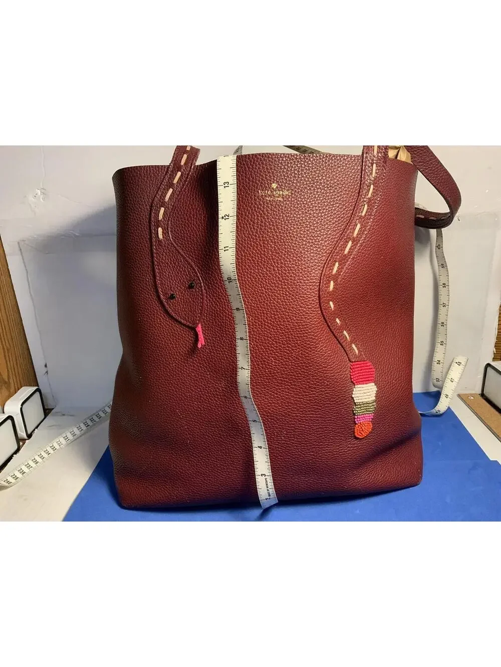 Kate Spade Rattlesnake Tote Purse Leather RARE RARE RARE - Picture 6 of 13